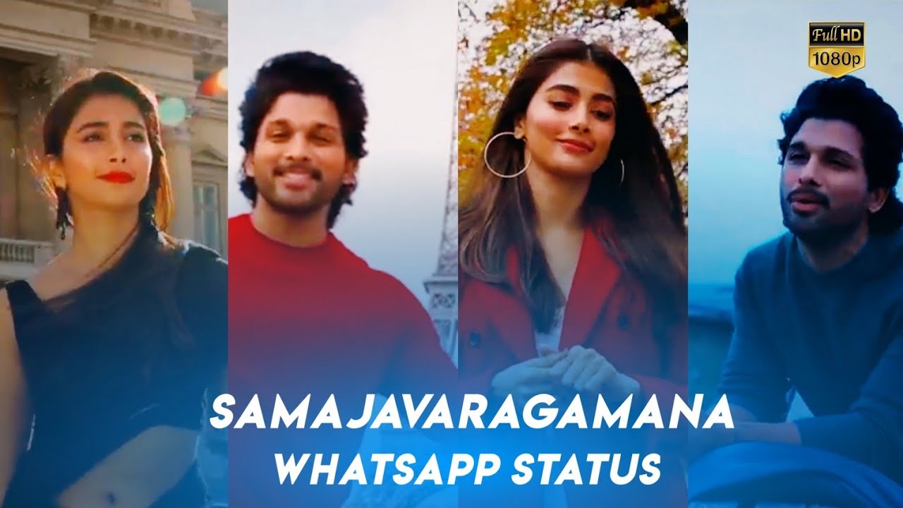 Samajavaragamana   Whatsapp status HD  Allu arjun  Pooja hegde  Alavaikunthapurramuloo