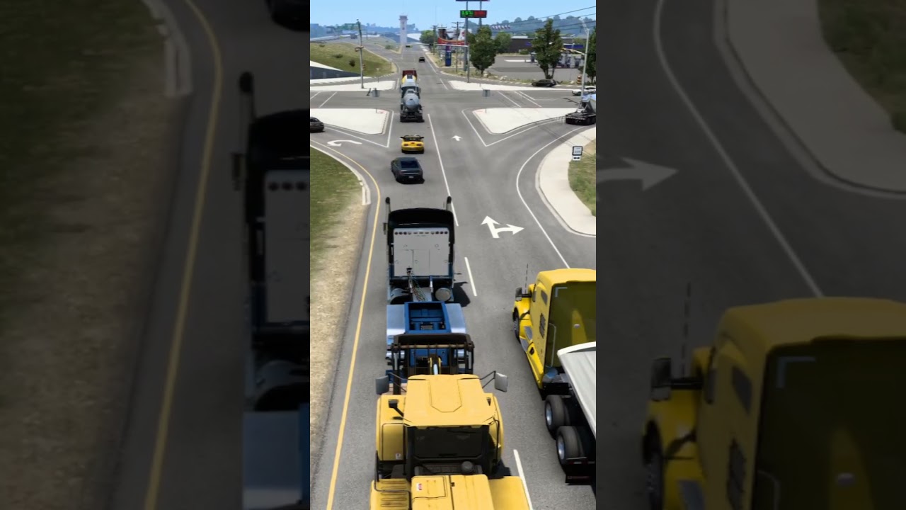 American Truck Simulator Gameplay City Shamrock Texas Oklahoma Border 