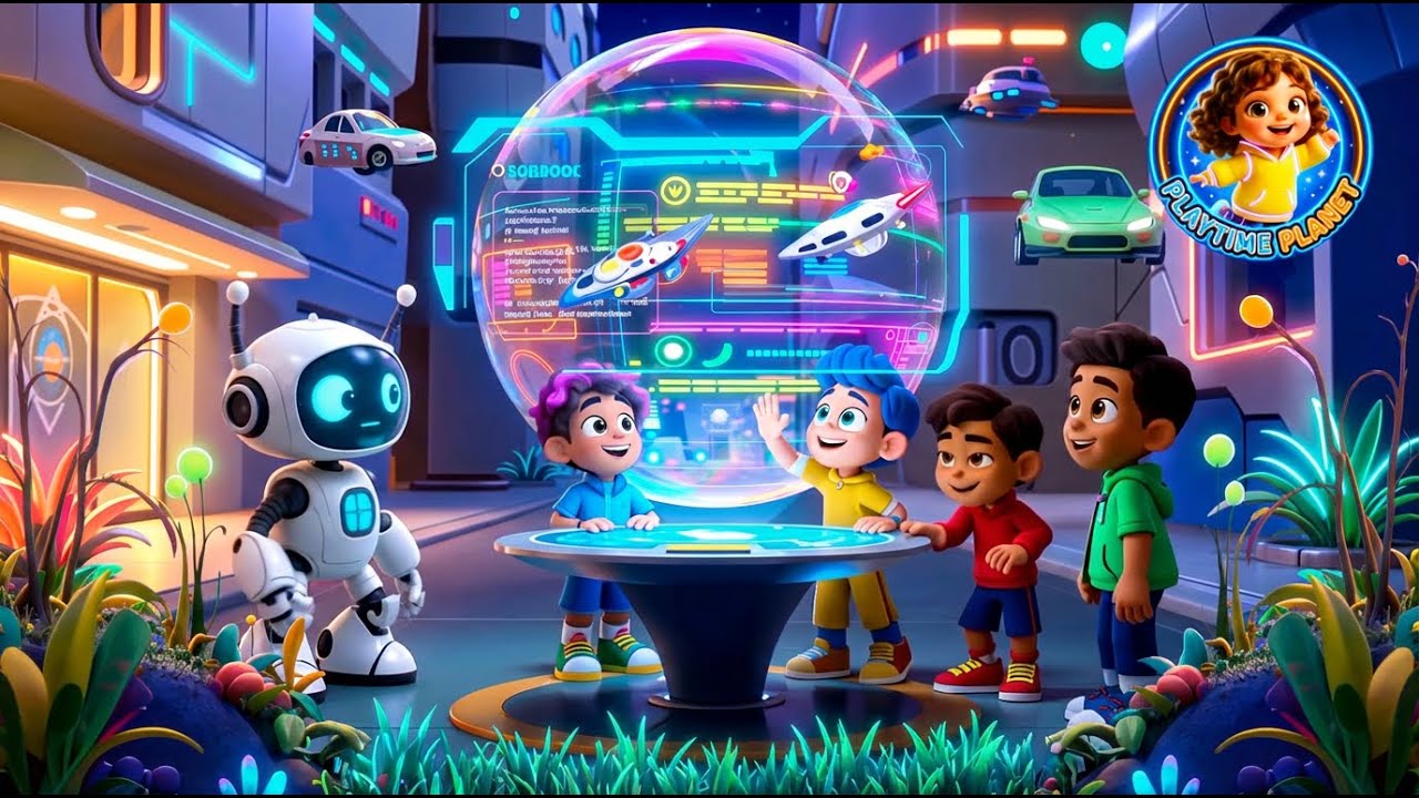 Children Exploring a Futuristic World ✨🤖 | Robots, Flying Cars & Sci-Fi Adventures 🚀