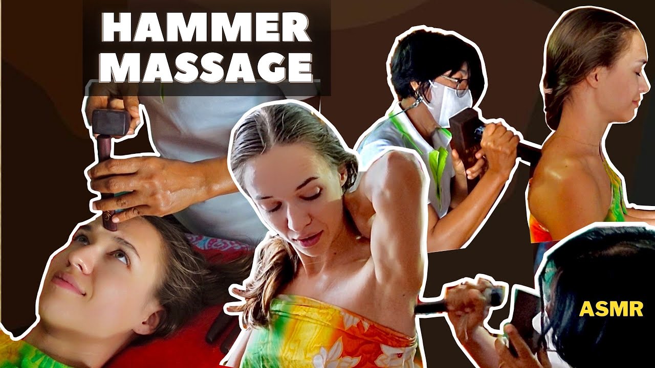 Thai Hammer Massage TOK SEN + Bamboo. Full Body Relaxation ASMR YouTube