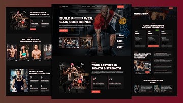 Responsive Gym Website Design Tutorial | HTML CSS JavaScript Frontend Project