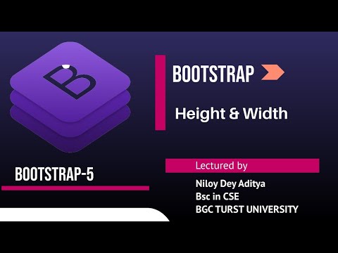 Bootstrap Bangla Tutorial  5  How to change height and width using bootstrap   #height #width #niloy