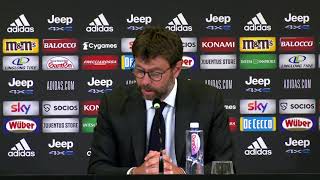 Agnelli-Paratici: "Thanks to Pirlo. The Super League isn't a coup, but a desperate cry."