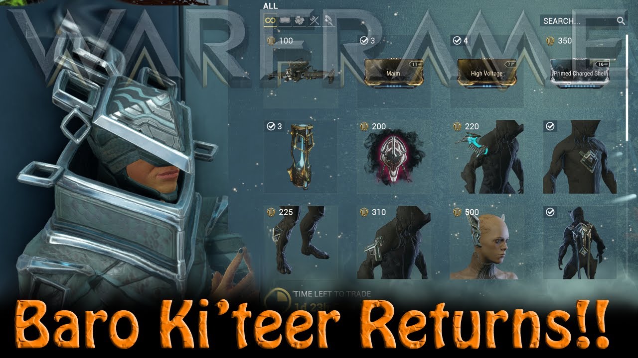 Warframe Baro Ki'Teer Returns! [6th May 2022] YouTube