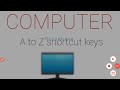 Computer a to z shortcut keys use