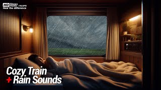 Night Train in the Rain | Relaxing Train Sounds with Rain for Deep Sleep