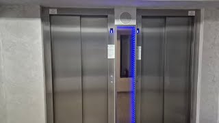 Set of 2 high-rise Kleemann MRL Traction elevators at Strada Traian 68A, Constanța, RO