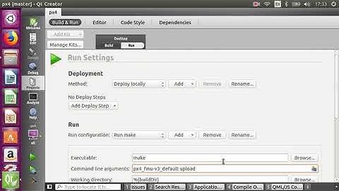PX4. Build and upload firmware using QtCreator. Ubuntu.