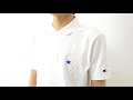 Champion チャンピオン 刺繍 アクセント 半袖 ポロシャツ メンズ ヘビーウェイト Ｔシャツ ブランド ロゴ ワンポイント 刺繍 シンプル アメカジ 白  ネイビー 紺 黒 C3-F356