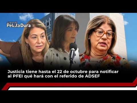 Justicia tiene hasta el 22 de octubre para notificar al PFEI qué hará con el referido de ADSEF