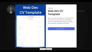 Junior Web Developer CV template