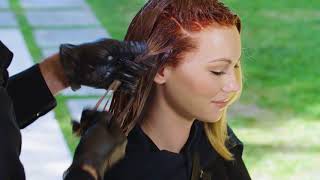 Natural Red Haircolor Highlights Technique with LumiShine