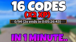 💥All 16 DOUBLE XP CODES In 1 Minute... ⚡ (Blox Fruits)😲😲