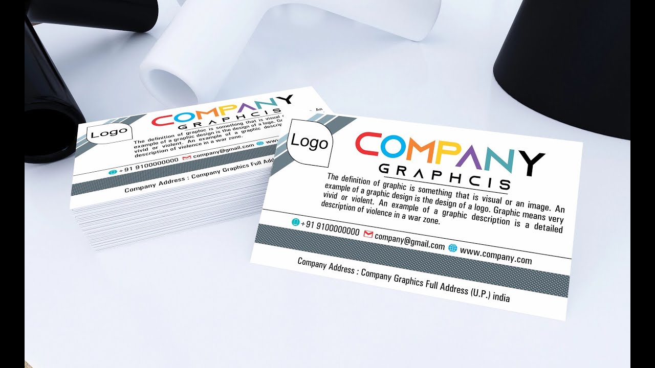 How To Make Professional Visiting Card in CorelDRAW | CorelDRAW Graphics Tutorial Video