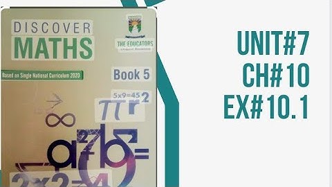 Discover Maths-5 unit:7 chapter 10 Ex#10.1 Triangles