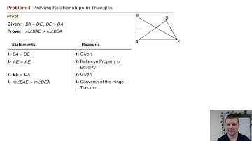 Geometry 5-7 Inequalities in Two Triangles: Problem 4 - Proving Relationships in Triangles