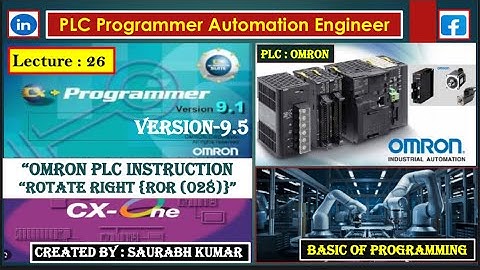 Rotate Right Register (028) - Omron PLC Programming Tutorial for Beginners  // Cx-Programmer 