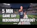 5-Minute Beginner Rebounder Workout 🏈 | Fun Low Impact Cardio (Game Day Theme)