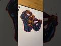 Drawing of Spiderman ripping off the Symbiote! #spiderman