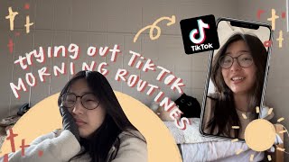 trying out tiktok morning routines for a week ☀️ by tbhstudying 8,715 views 2 years ago 9 minutes, 44 seconds