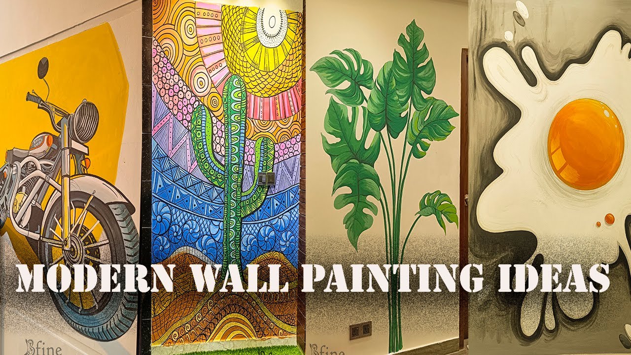 Best Home Wall Decoration Ideas Modern Wall Painting Designs Home Wall Painting YouTube