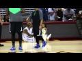 Chris Brown Dancing with baby Royalty at the Celebrity Power 106 Basketball Game!