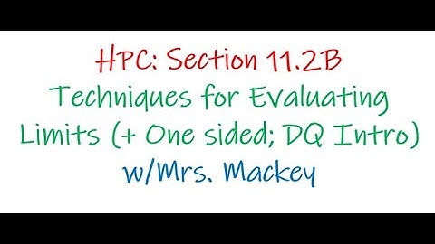 HPC 11.2B Video Notes