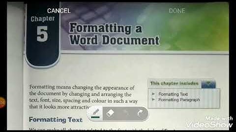 Class 4 Computer Ch. 5 Formatting a word documents.