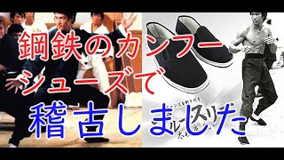 あしたのためにその60　鋼鉄のカンフーシューズで 稽古しましたww　japanese self-defense training