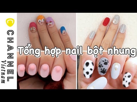 Video Tổng hợp các mẫu móng tay bột nhung ♡ - youtube