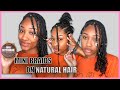 Mini Braids On Natural Hair | Ft Miss Jessie's