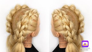👉 🔥EASY 3 Strand Pull Through Braid (Dragon Braid Tutorial!)🐰💕