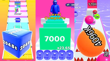 Ball Run 2048 ♾️ Infinity vs Jelly Run 2048 🍬 [2048T High Score] vs Number Run 2048 Challenge 🔢