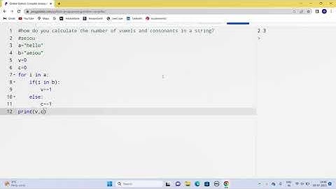 To find count no.of vowels and consonants in python #python #coding #vowels #consonants
