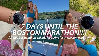 Tapering for the Boston Marathon! | Full Week of Marathon Training | 12 Mile Long Run