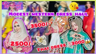 Modest western outfit Hijabi edition from Thailand Zone Online dress haul ! under ৳4000💸 #haul