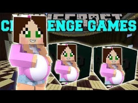 PopularMMOs Pat And Jen Minecraft PREGNANT JEN CHALLENGE GAMES Lucky Block Mod Modded Mini Game