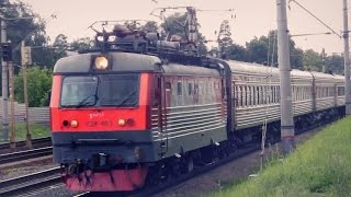 ЧС2К-883 с пассажирским поездом на перегоне Люберцы-1 - Быково Московской железной дороги.