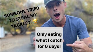FIRST 48 HOURS ONLY EATING WHAT I CATCH! (Random guy tried to steal my tackle) by DogFatherVsWild TV 206 views 3 years ago 16 minutes