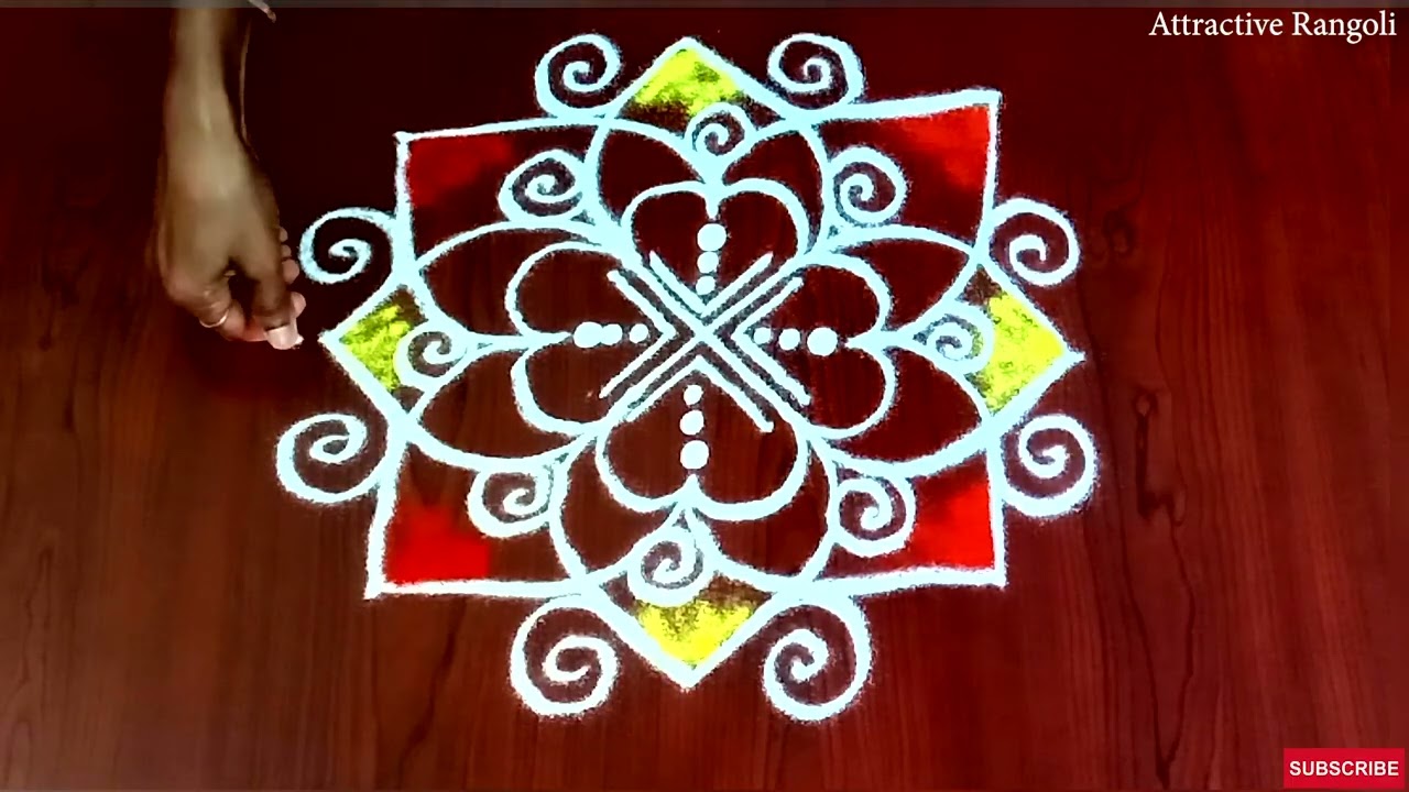 🌟7 Easy Thai matha kolam🌟 🌟Padi kolam🌟4 dot Rangoli🌟Kolam @AttractiveRangoli11