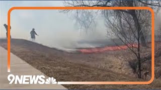 Thornton Fire Department video of Wednesday's grassfire