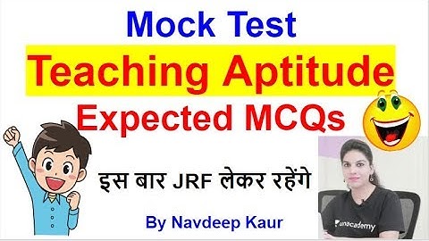 Mock Test Teaching Aptitude Expected MCQ