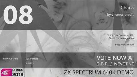 CC18 Live: ZX Spectrum 640K Demo (256b) - #8 - 