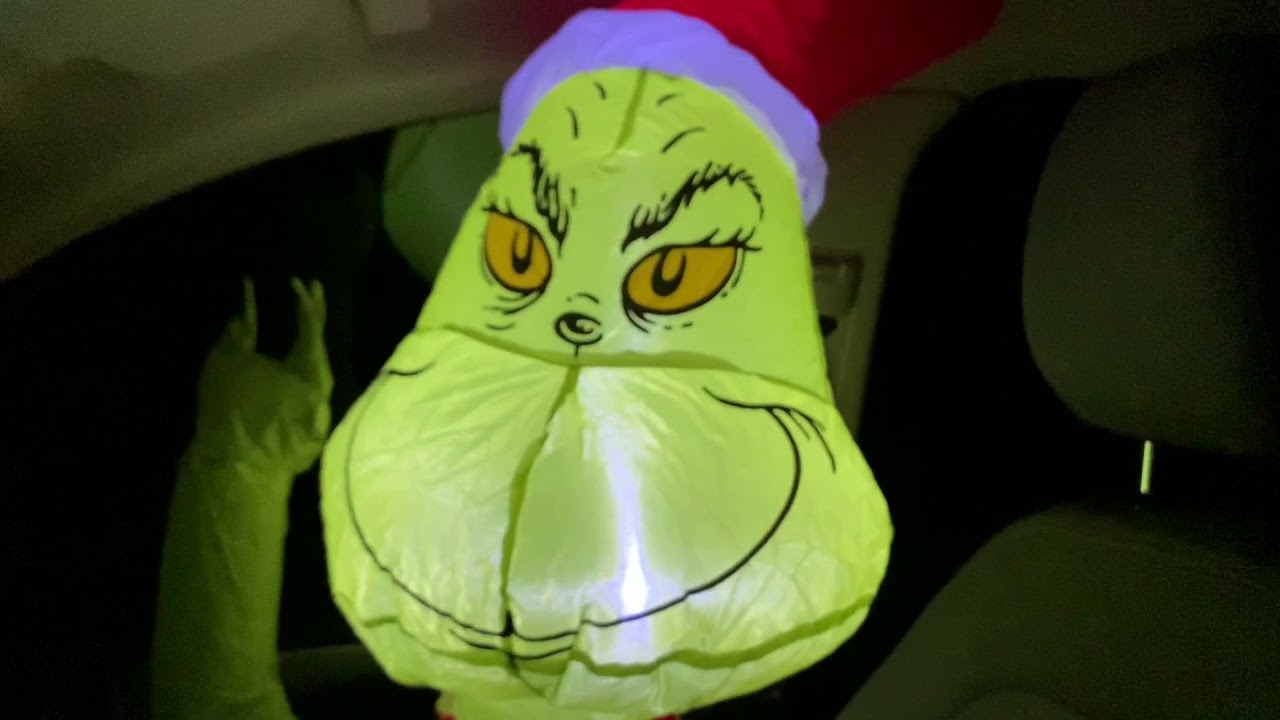 Grinch car buddy Christmas Inflatable UNBOXING-WALK AROUND. 