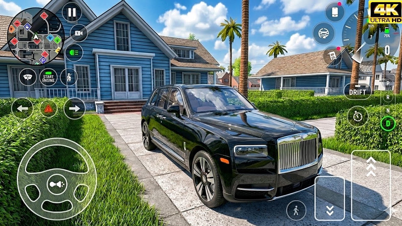 Rolls-Royce Cullinan SUV | New Mansion | Car Parking Driving School Gameplay | 4K Ultra Graphics