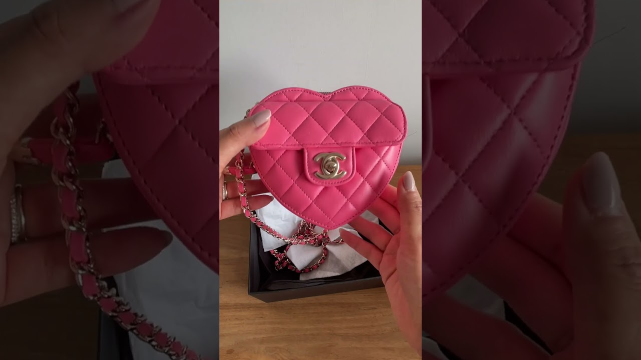 💖 Chanel 22S Heart Bag Unboxing & 3 Ways To Wear #chanelbag  #chanelunboxing #chanelmini 