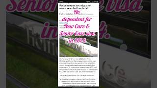 No dependent for New Care & Senior Care visa in 2024. #fintechuk #visa #update #uk #shorts