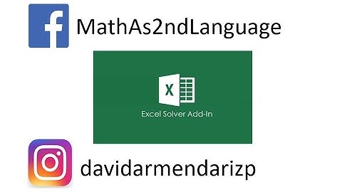 RESOLVER PROBLEMAS DE PROGRAMACIÓN LINEAL CON SOLVER | EXCEL