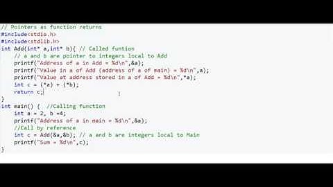 Pointers as function returns in C C++   YouTube