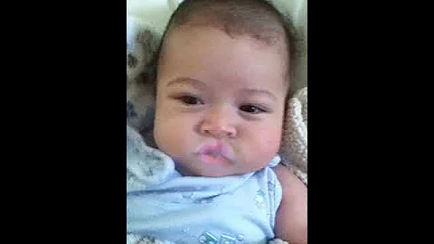 A baby singing
